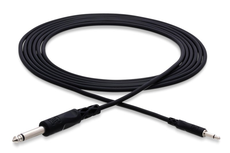 Hosa CMP-310 3.5 mm TS to 1/4 Inch TS Mono Interconnect Cable, 10 Feet - Image 1